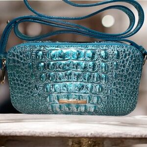 Brahmin Leather Danica Crossbody in Aqua Potion Melbourne